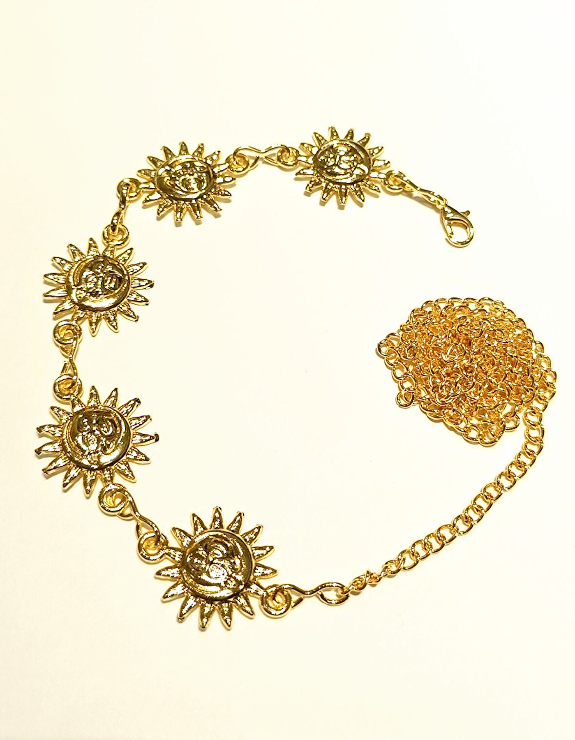 Monalisa Home Sarı Renk Altın Görünümlü Figürlü Bel Zinciri