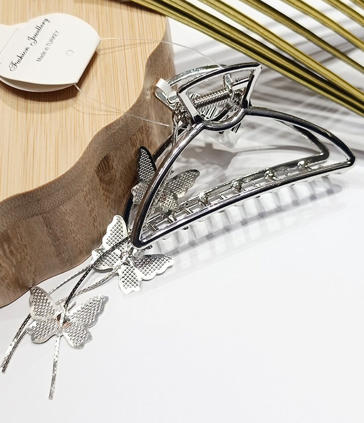 Monalisa Home 8 cm Lüks Gösterişli Renkli Metal Kıstırma Toka