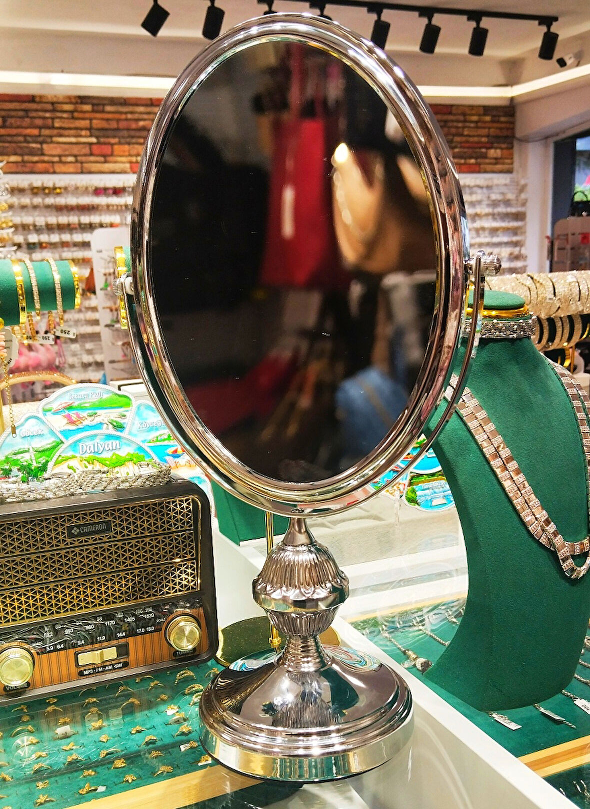 Monalisa Home 40x23 Lüks Figürlü Gösterişli Dekoratif Çift Boyutlu Ayna