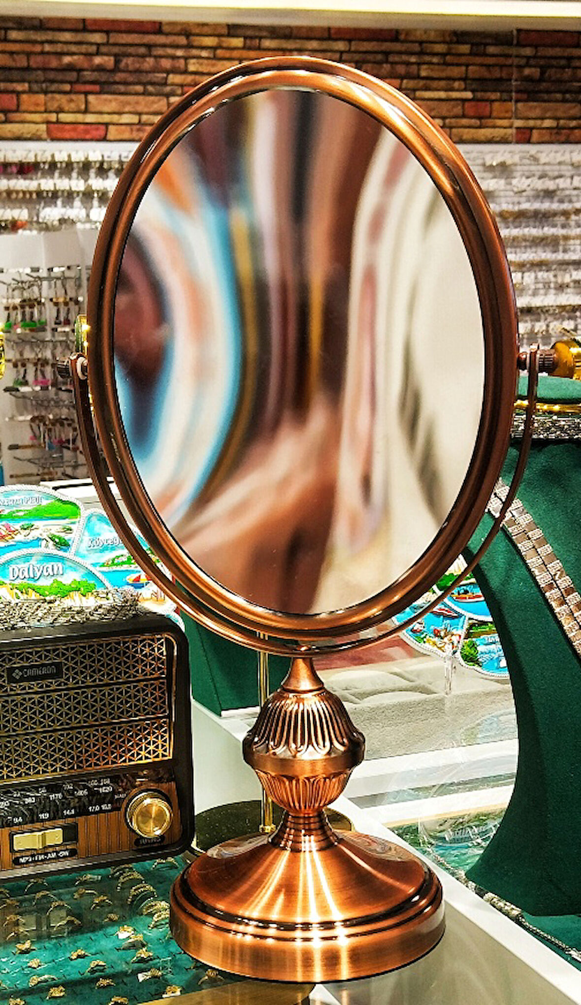 Monalisa Home 40x23 Lüks Figürlü Gösterişli Dekoratif Çift Boyutlu Ayna