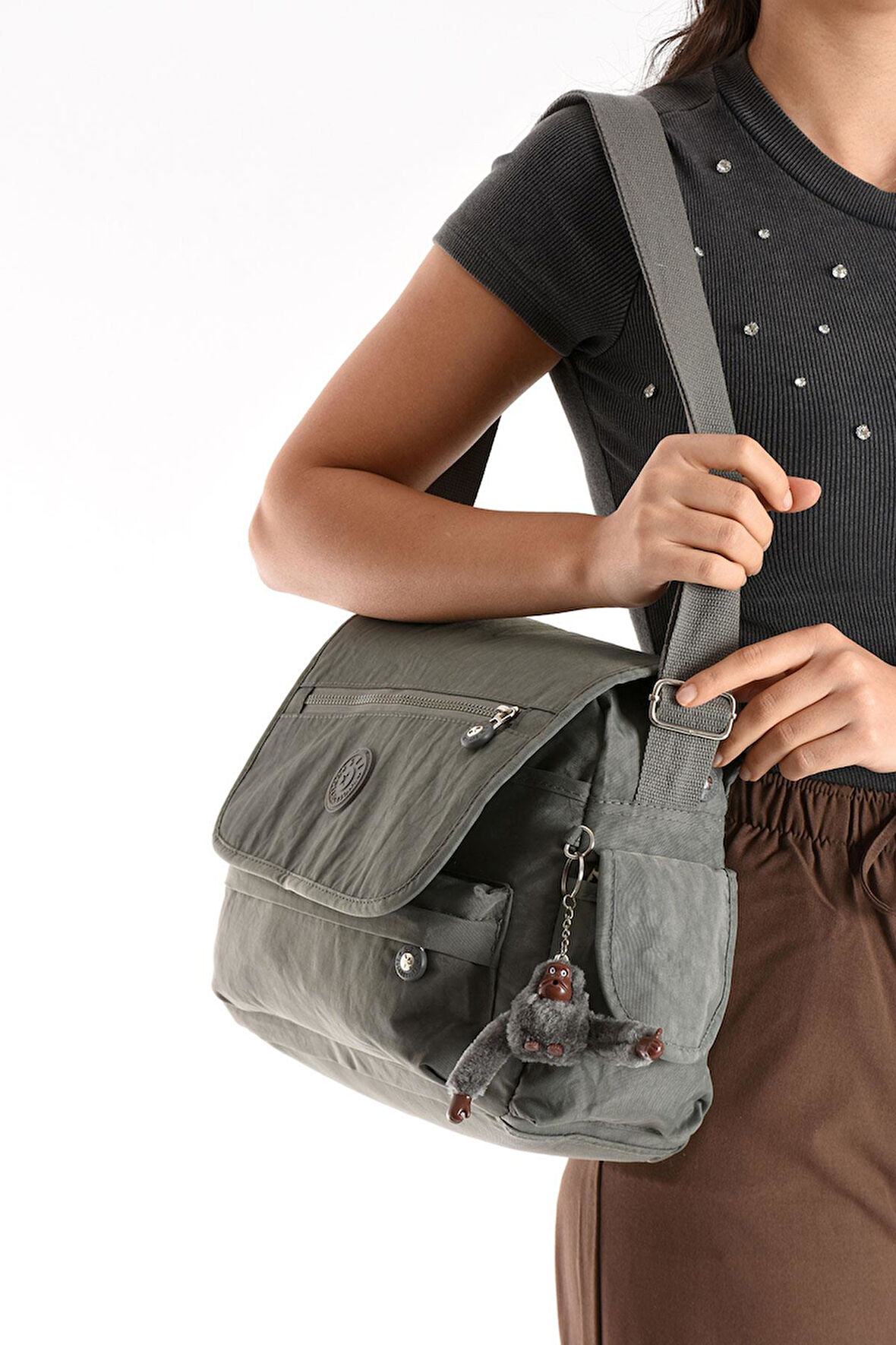 Monalisa Home  Lüks Figürlü Gösterişli  Bol Bölmeli Çapraz Çanta