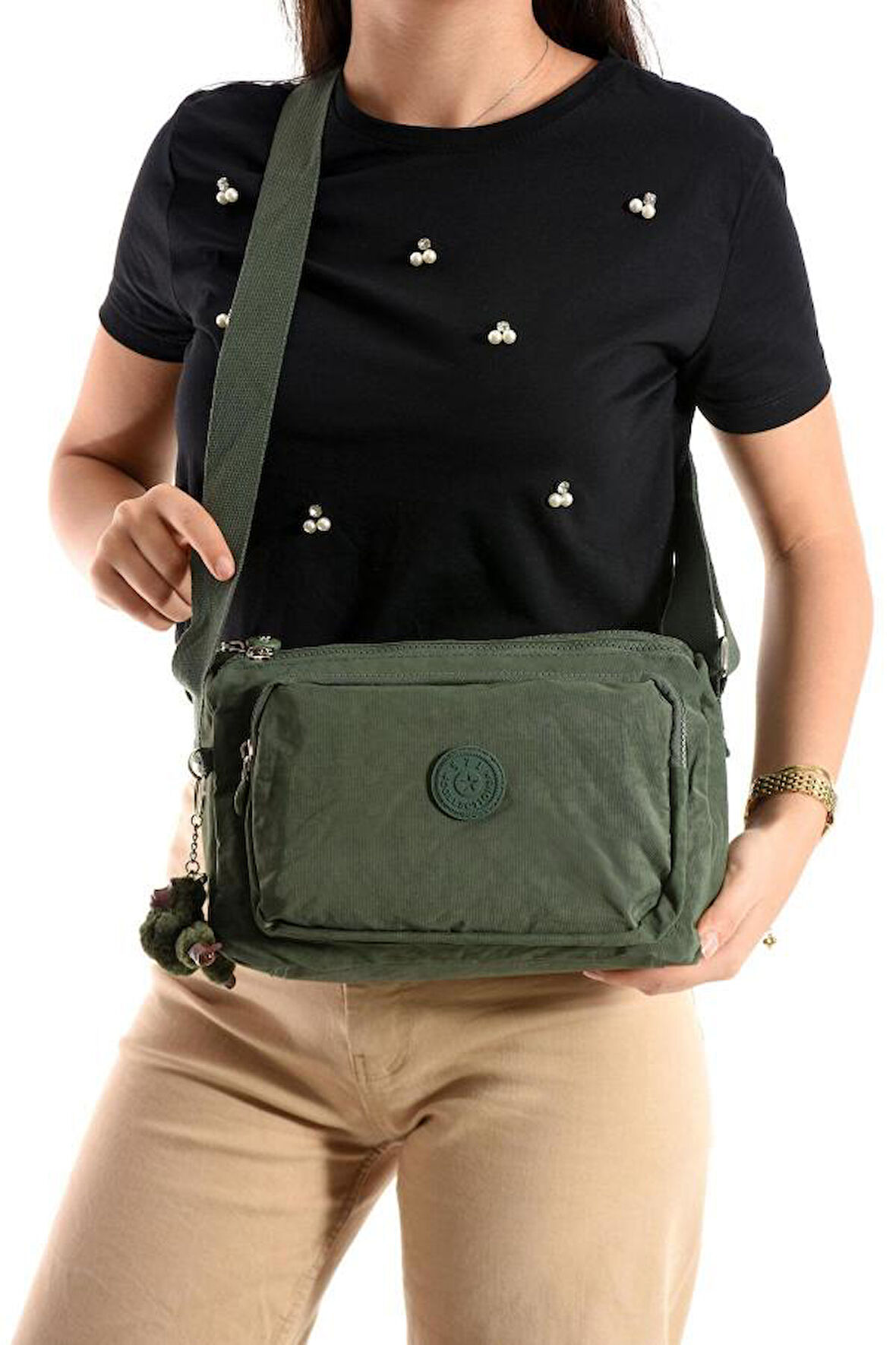 Monalisa Home  Lüks Figürlü Gösterişli  Bol Bölmeli Çapraz Çanta