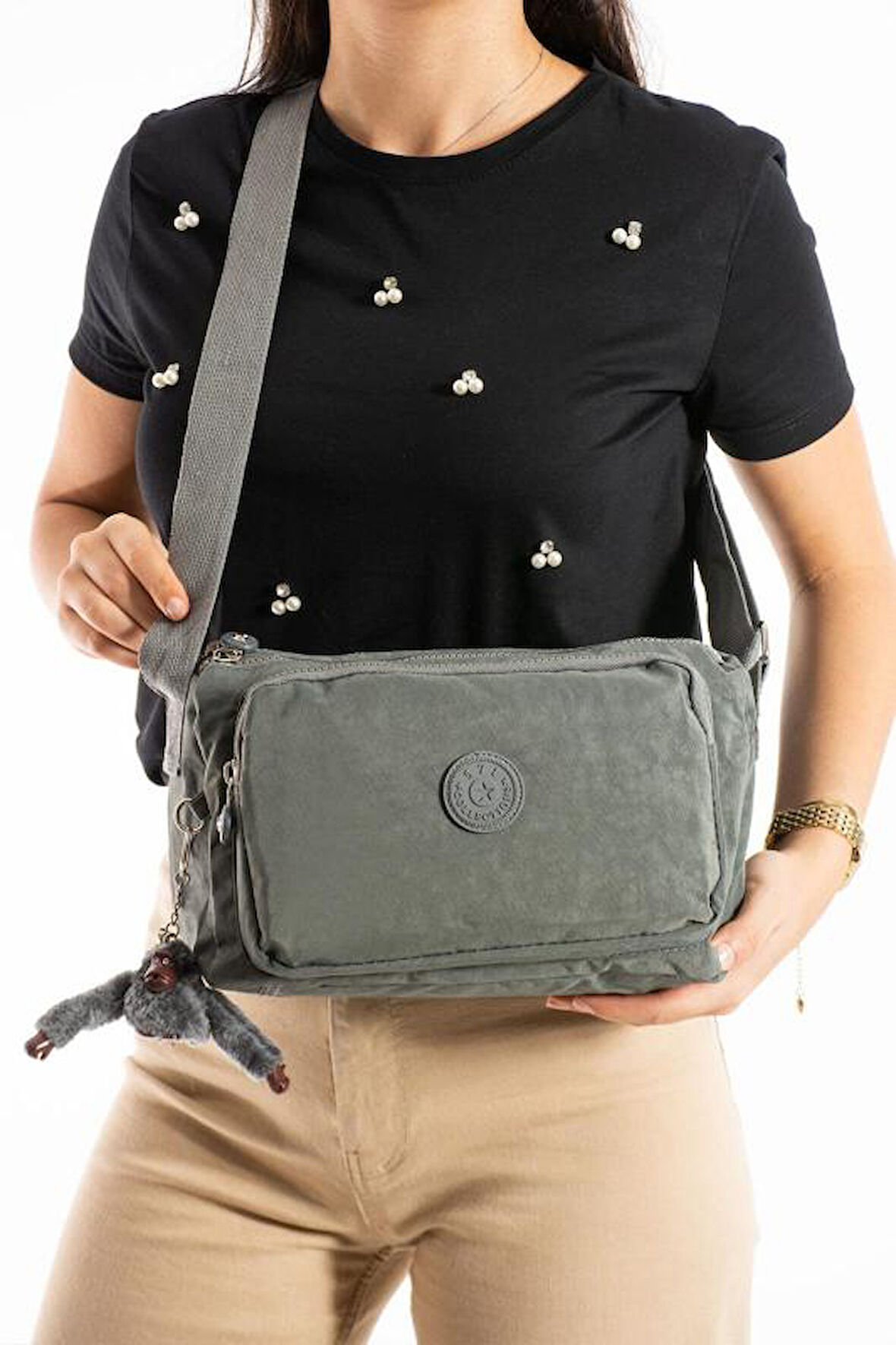 Monalisa Home  Lüks Figürlü Gösterişli  Bol Bölmeli Çapraz Çanta