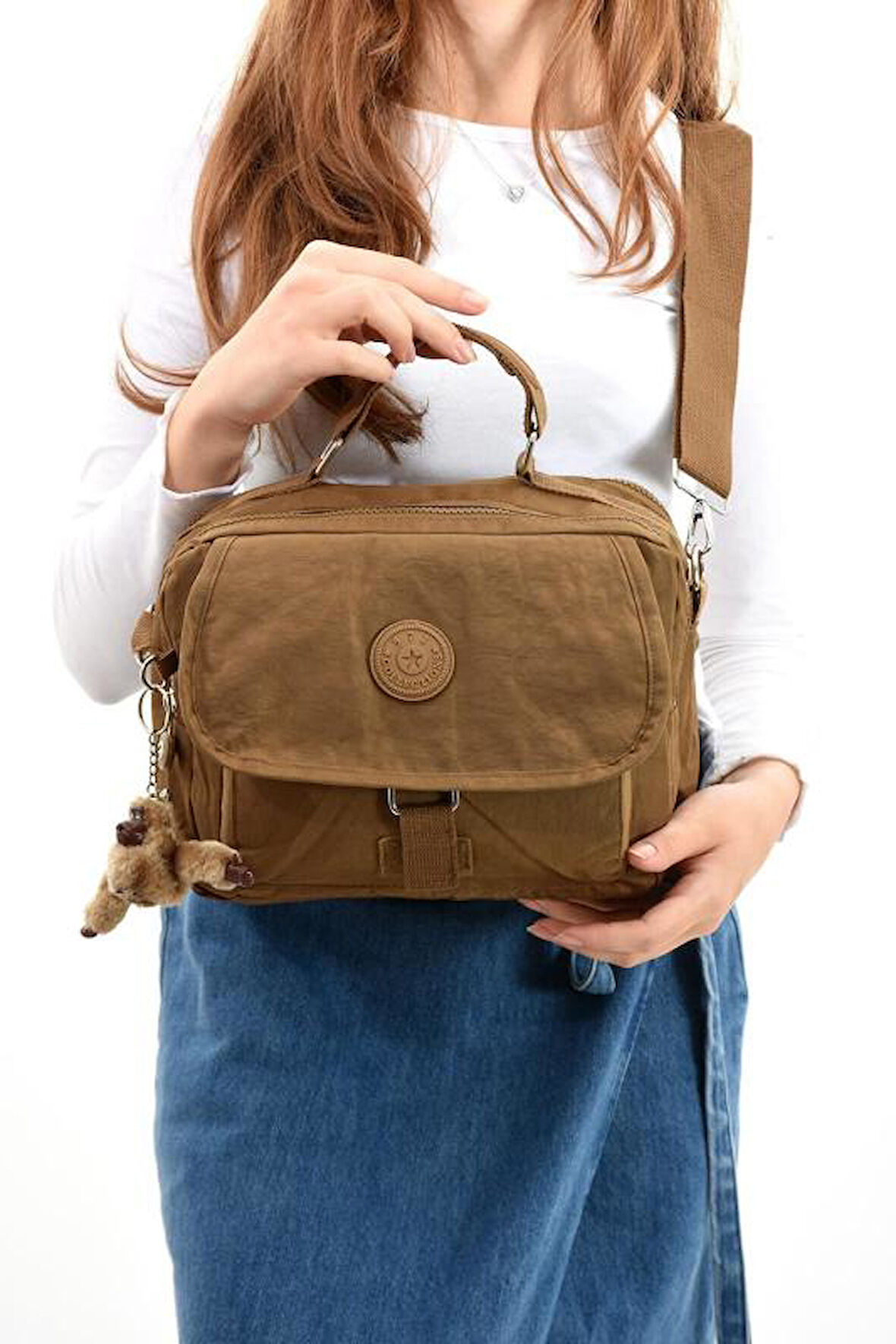 Monalisa Home  Lüks Figürlü Gösterişli  Bol Bölmeli Çapraz Çanta