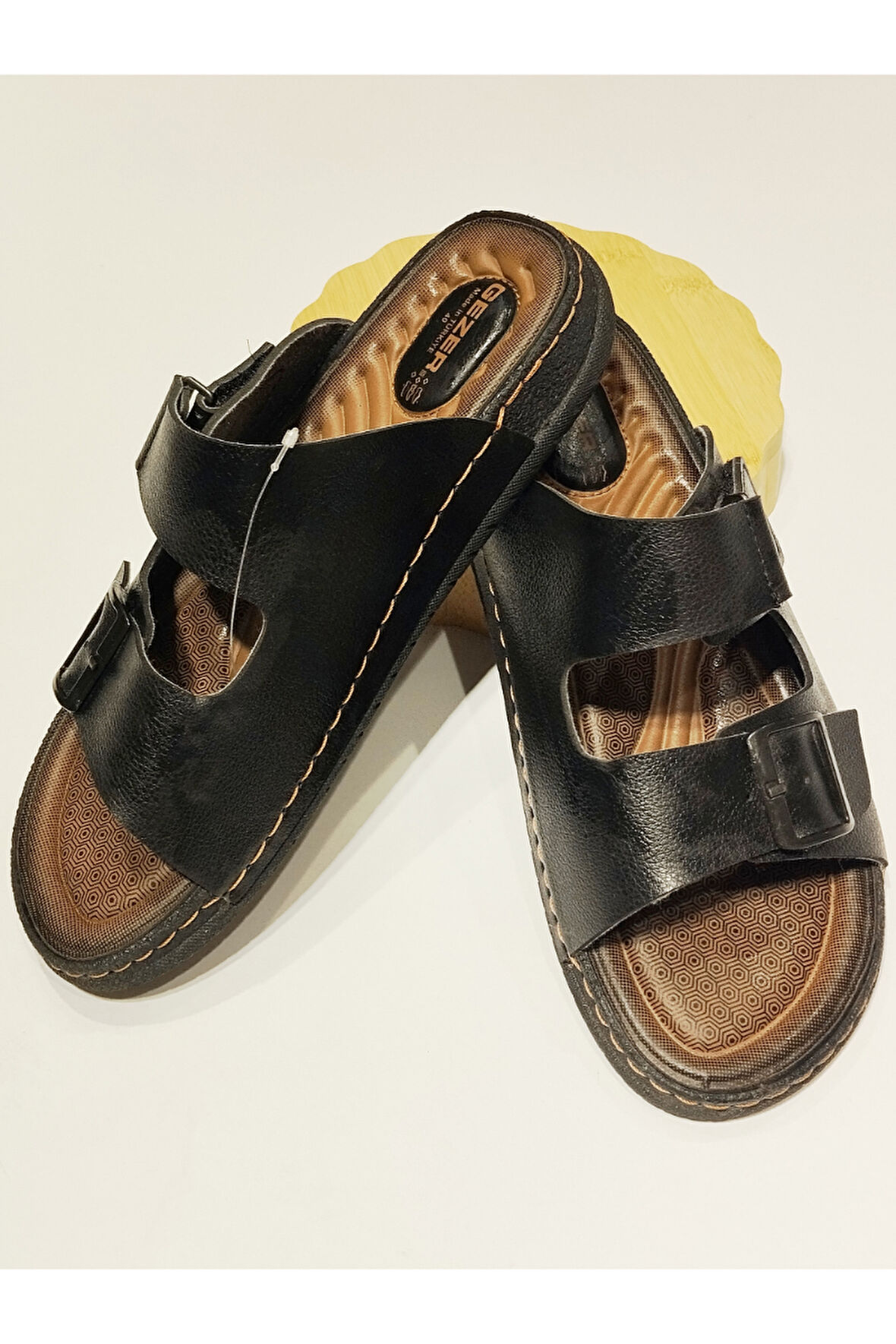 Monalisa Home 40 Numara Siyah Renkli Figürlü Gösterişli Terlik