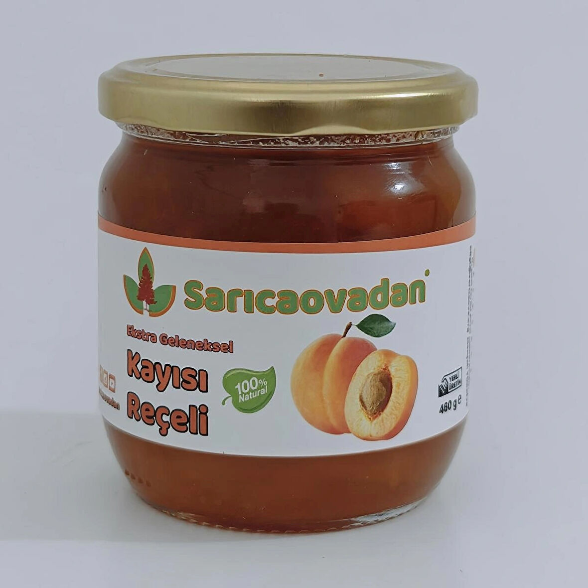 Kayısı Reçeli 460 gr El Yapımı Pancar Şekerinden Koruyucu Katkı İçermez 