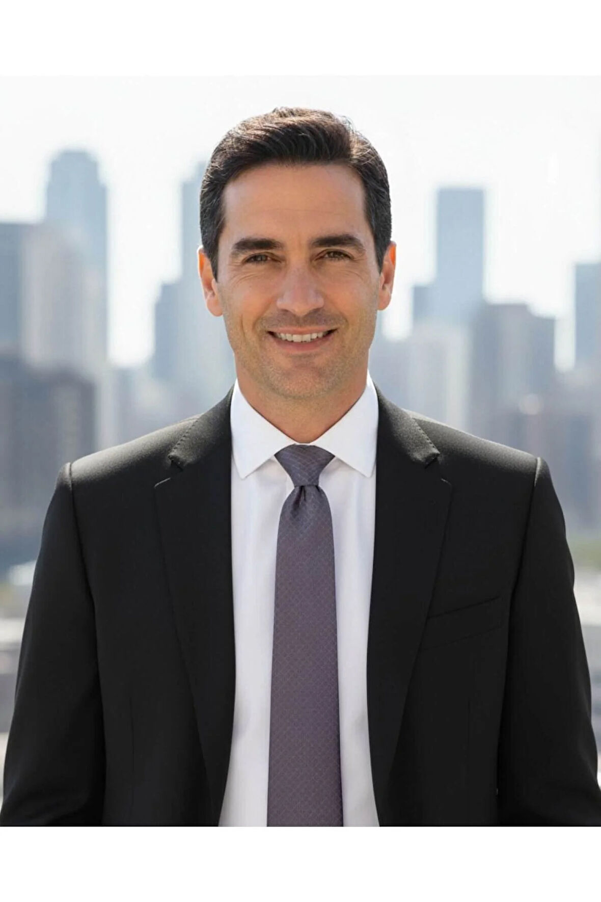 7,5 Cm Genişliğinde Geometrik Desenli Gri Kravat