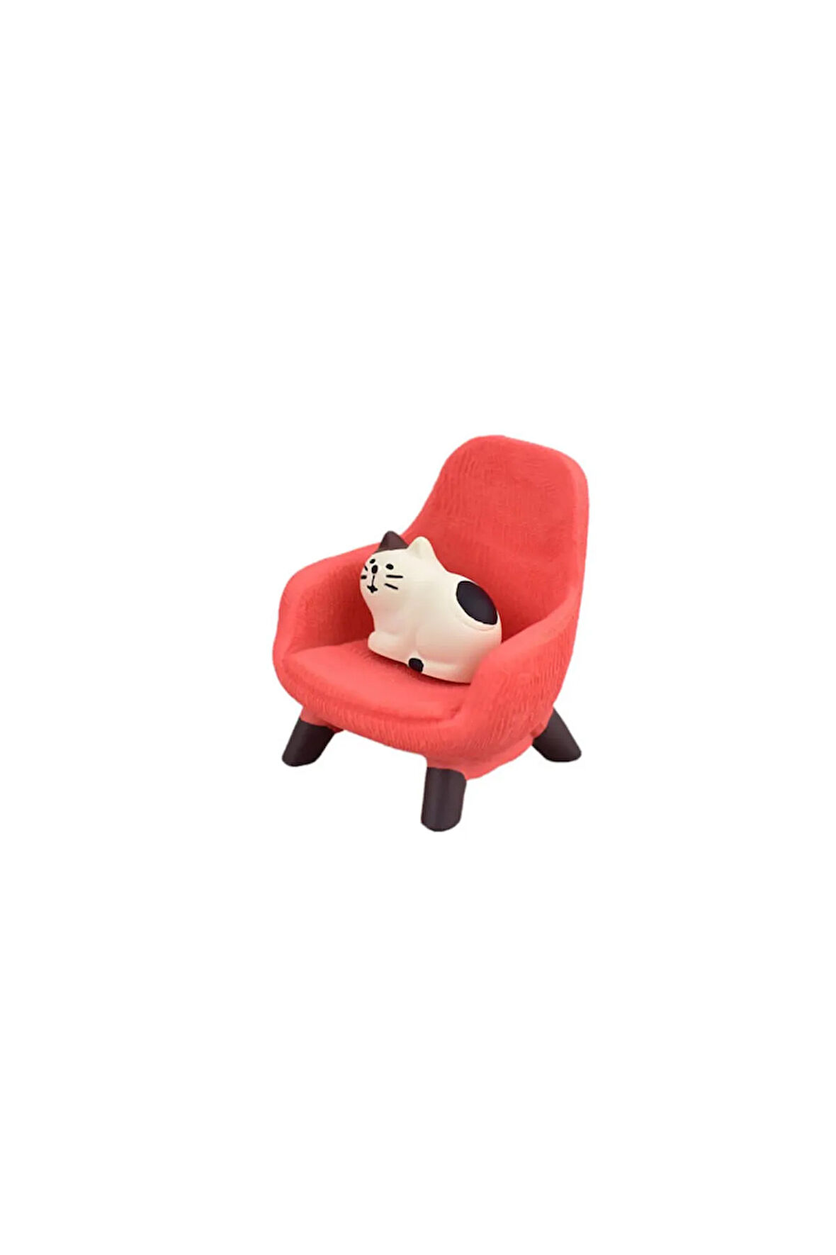 Kırmızı Sandalyedeki Kedi Mini Figür