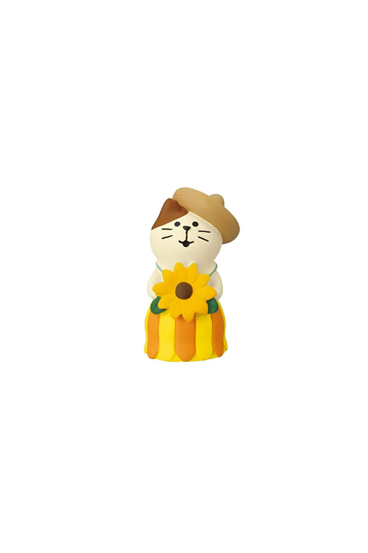 Ayçiçekli Kedi Mini Figür