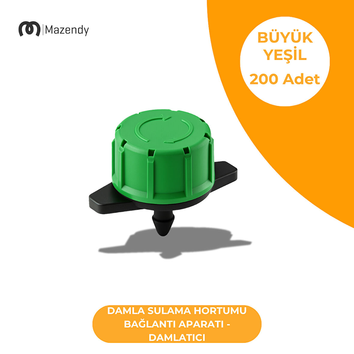 Damla Sulama Damlatıcı - Büyük Yeşil (200 Adet)