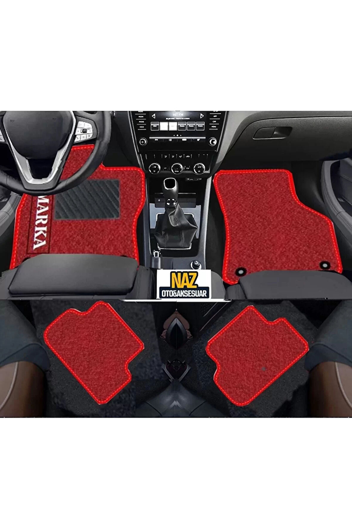 Volvo XC40 2018 Sonrası Kırmızı Halı Kırmızı Kenar Petek Topuk