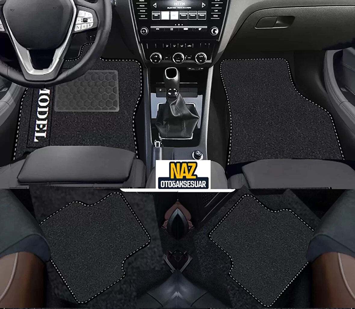 Volvo xc60-2008-2017   Siyah Halı Siyah Kenar Petek Topuk