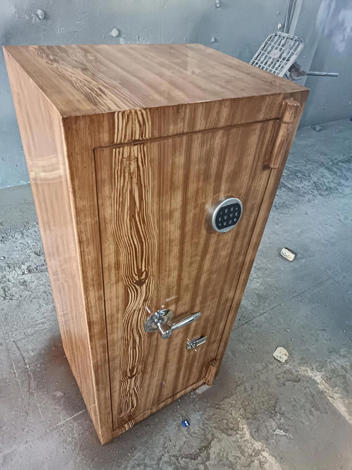 ŞİFRELİ Tek Kapı ESKİTME Dayanıklı Çelik Dosya ve Telefoncu Kasası 125 cm 300 kg