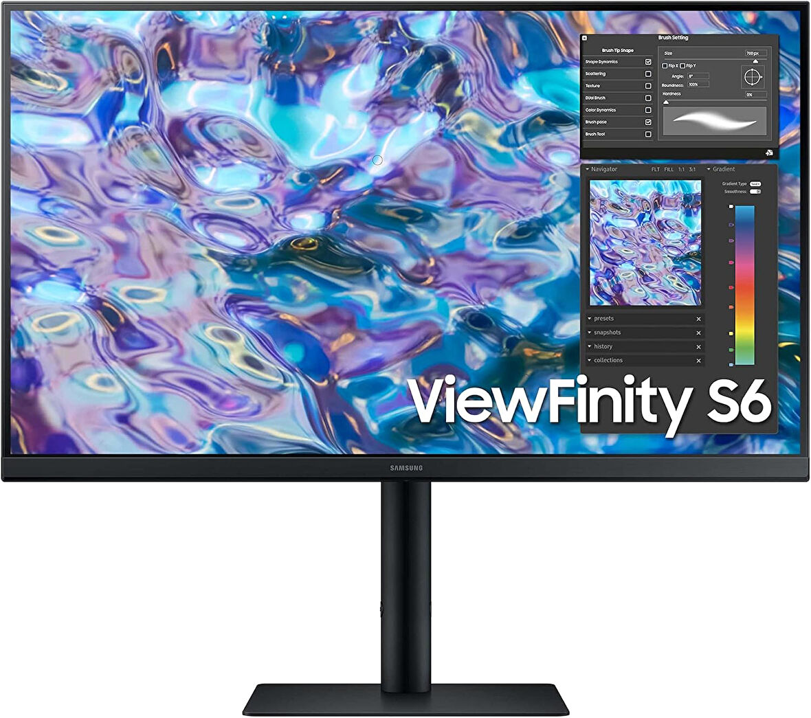 Samsung Nbt Monitör 27" Ls27b610Eqxuf Viewfinity S6 5Ms 75Hz 2K Dp Hdmı Pivot Qhd Ips 24 Ay Garanti