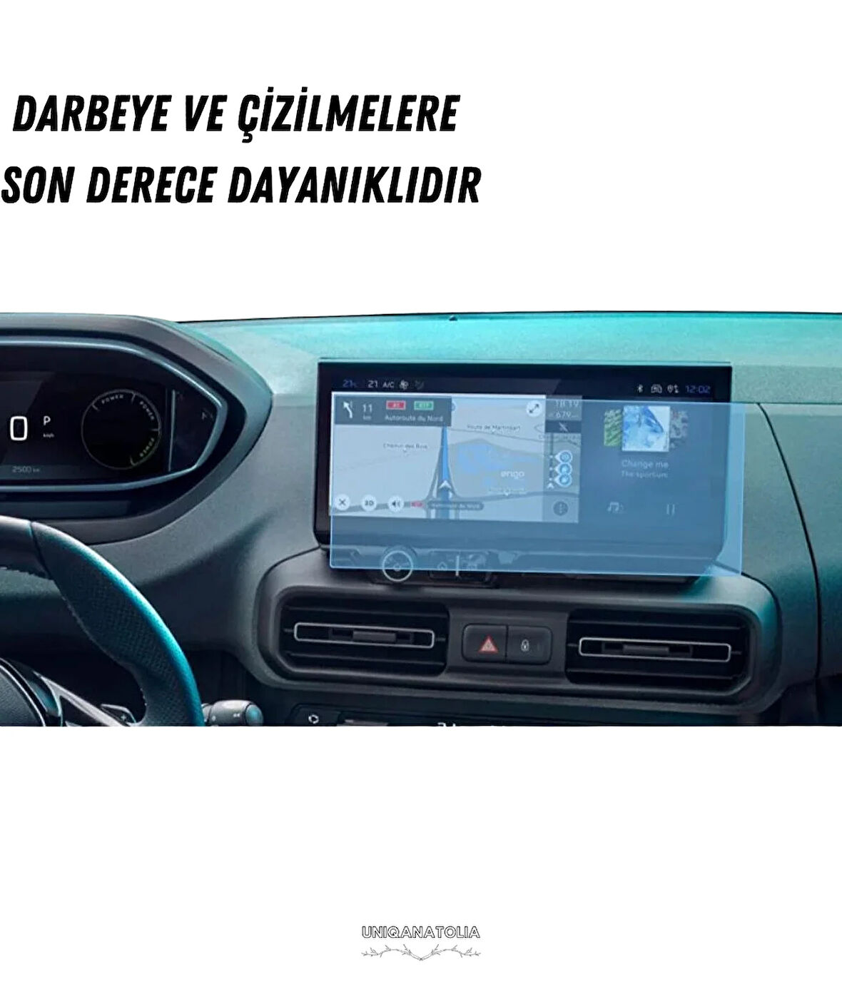 Peugeot Rifter 2025 Navigasyon ve Multimedya Uyumlu Nano Ekran Koruyucu