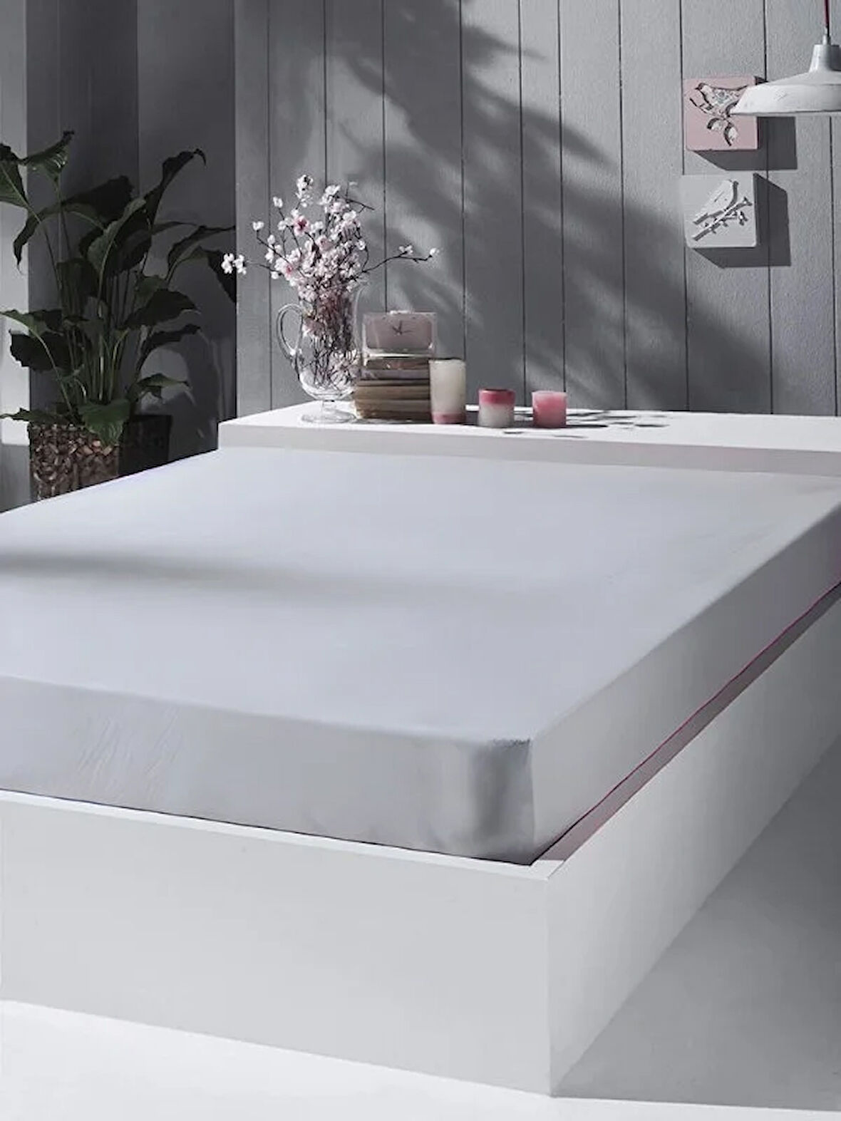 200X200 Lastikli Fitted Çarşaf %100 Pamuk Penye