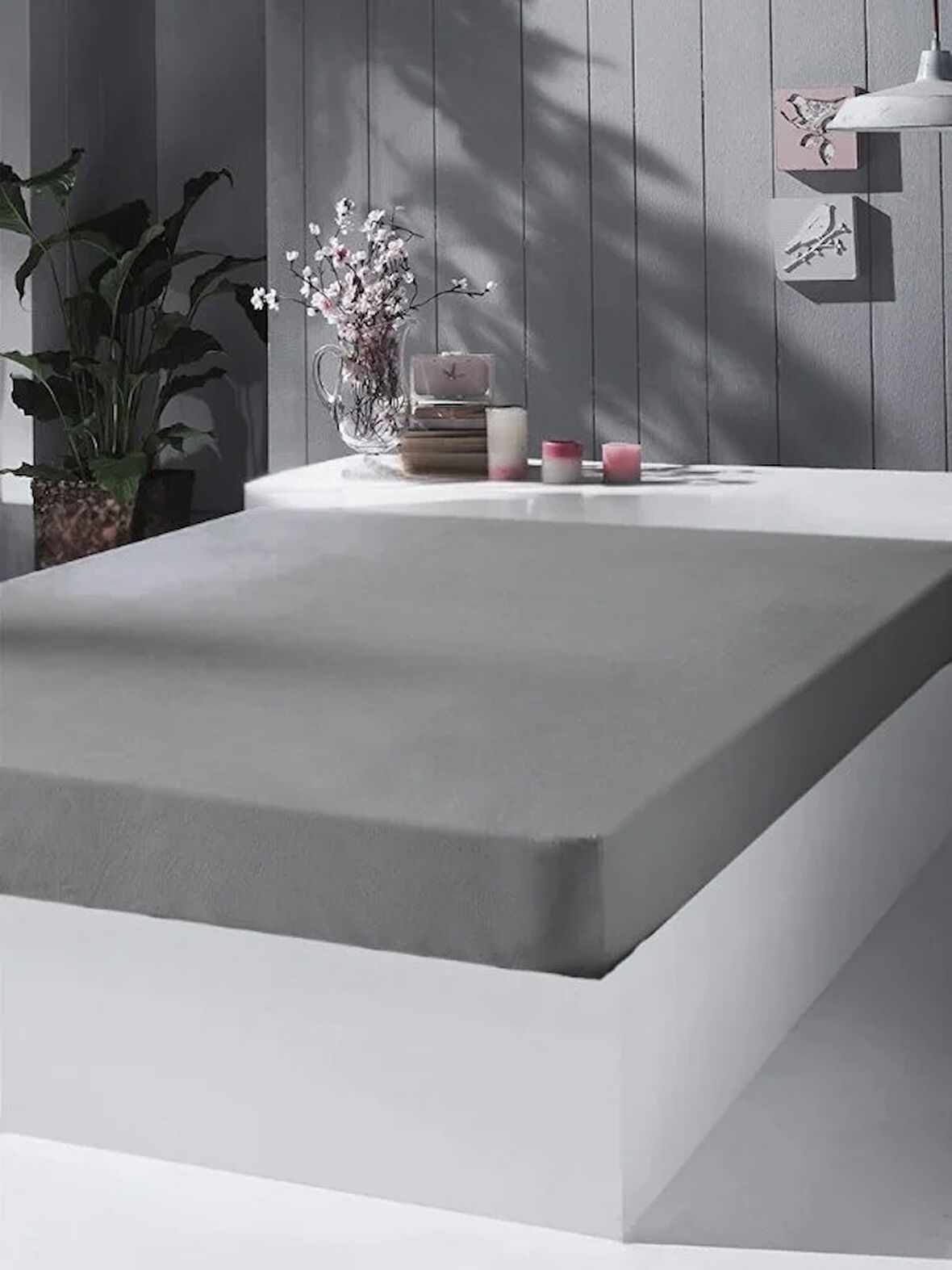 160X200 Lastikli Fitted Çarşaf %100 Pamuk Penye