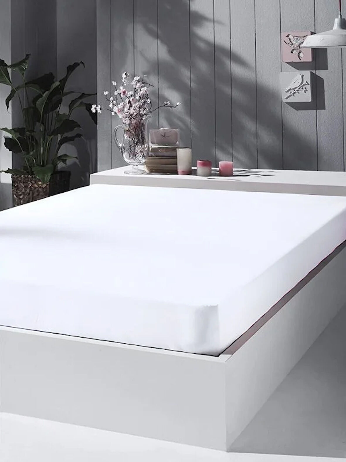 100X200 Lastikli Fitted Çarşaf %100 Pamuk Penye