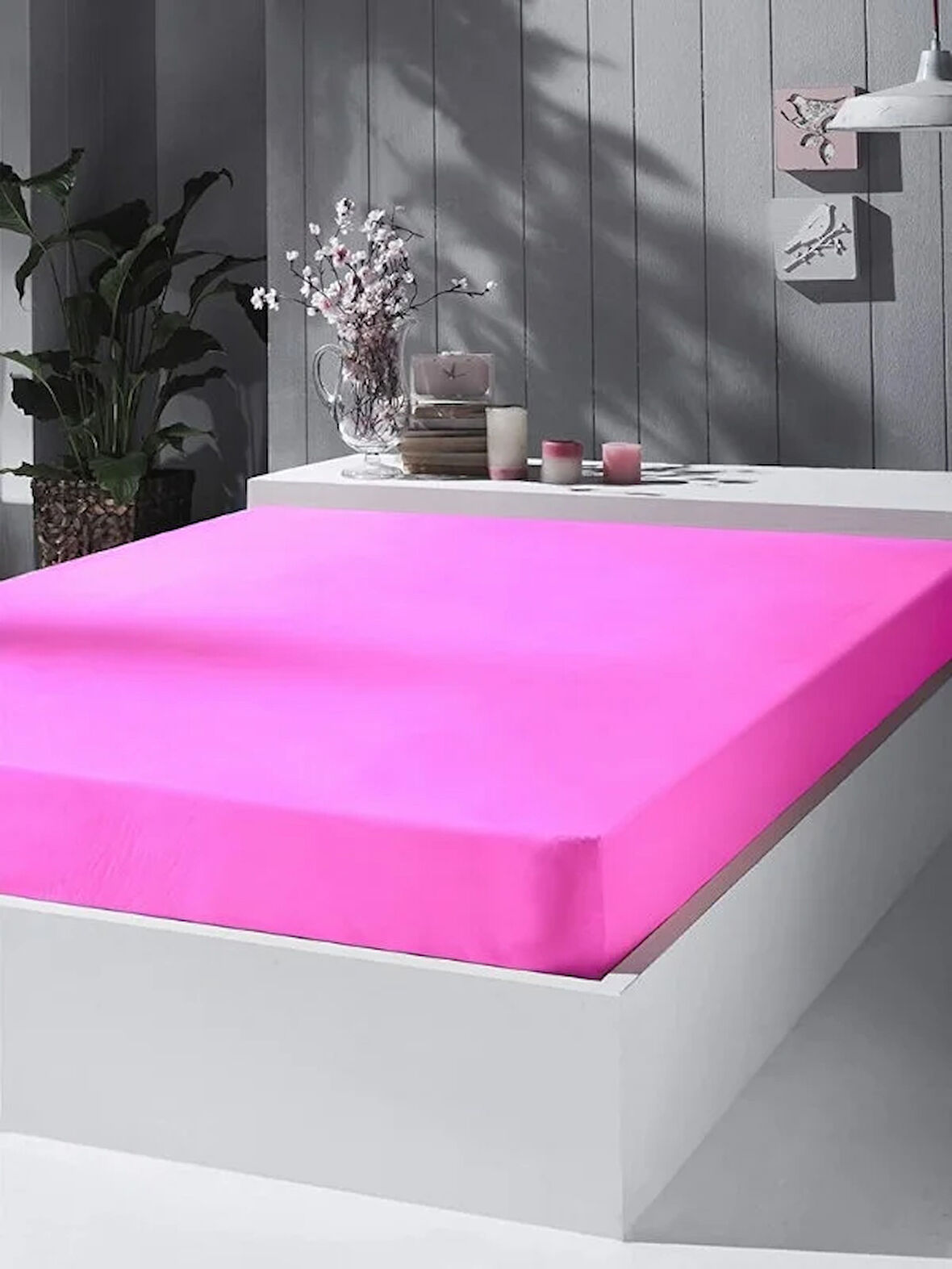 100X200 Lastikli Fitted Çarşaf %100 Pamuk Penye