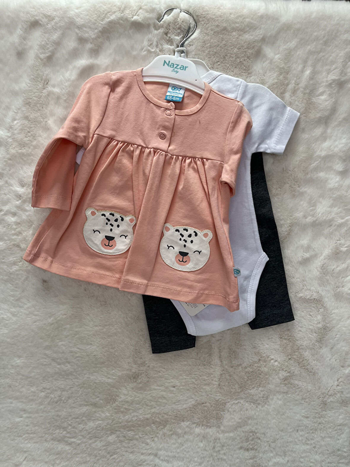 Kedi Nakışlı Süprem Üçlü Kız Takım