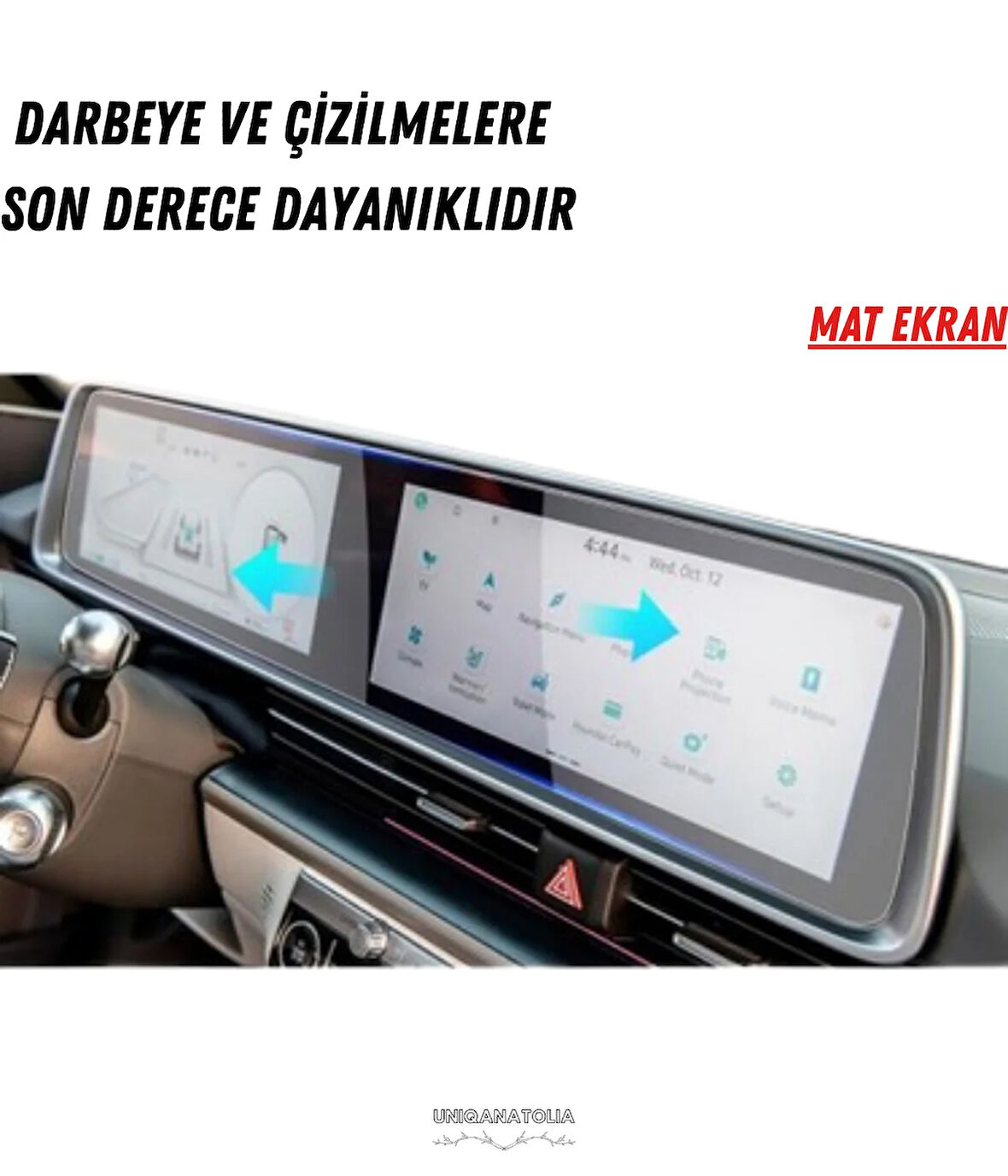 Hyundai Ioniq 6 2025 Navigasyon ve Multimedya Uyumlu Mat Ekran Koruyucu