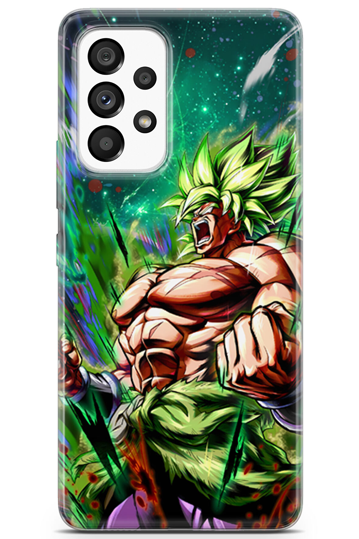 Samsung Galaxy A53 5G uyumlu Anime 3 Renkli Tasarım Saiyan Rage Dragon Ball