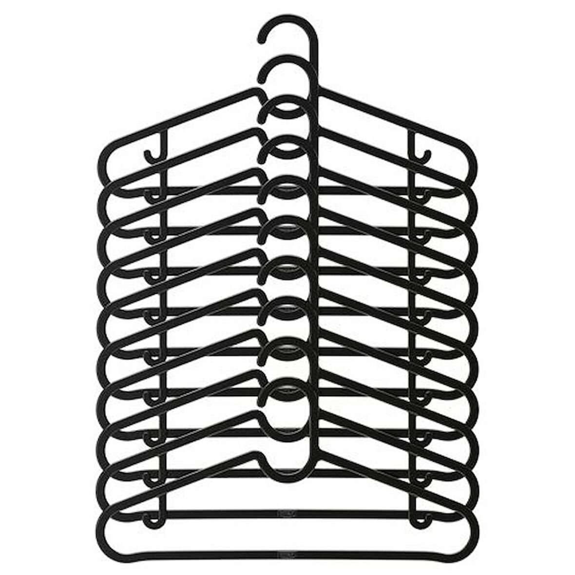 IKEA Spruttig Elbise Askısı 10 Adet - SİYAH