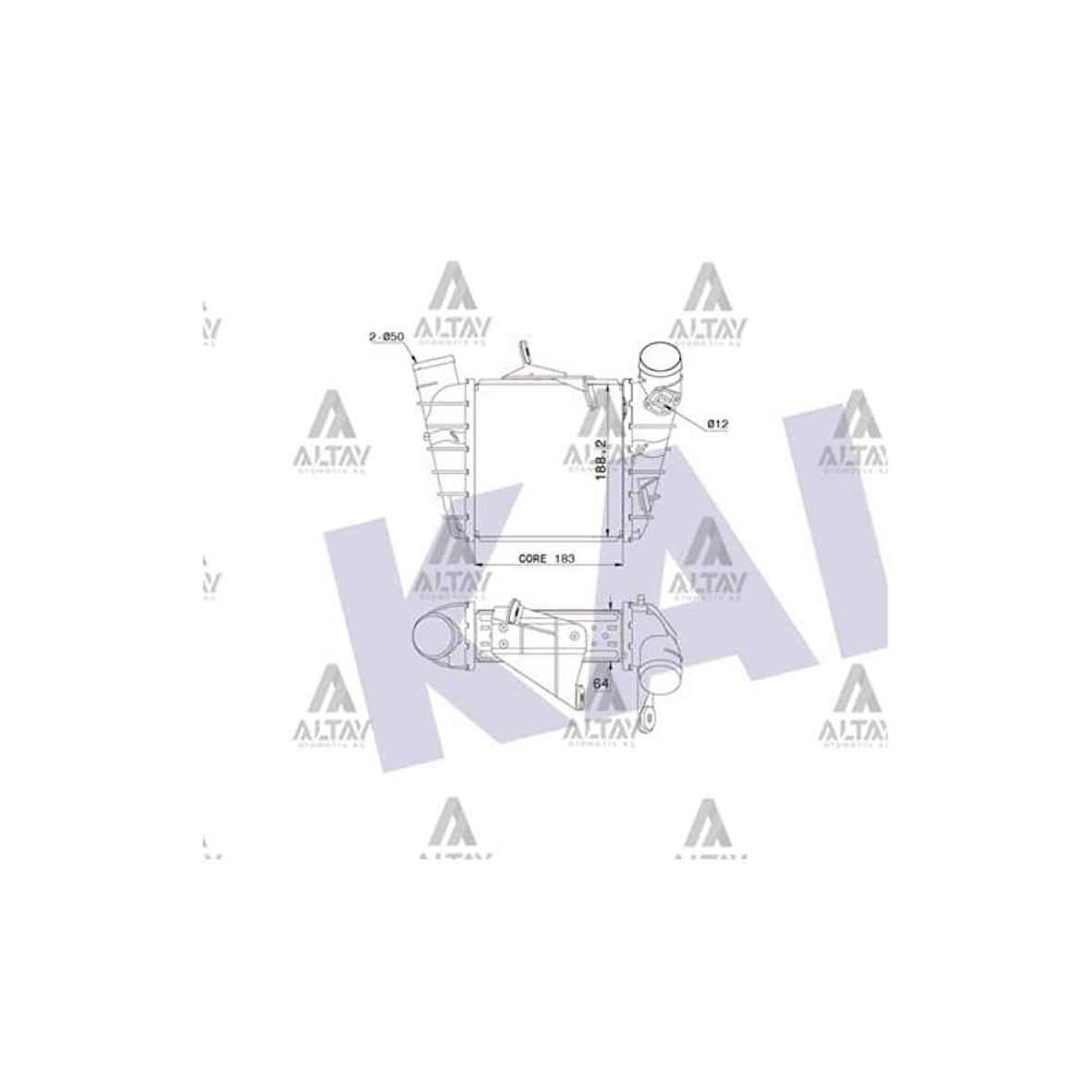 TURBO RADYATÖRÜ (INTERCOOLER) POLO 01-09 AMF-BNV-BNM 1.4 TDI BRAZING