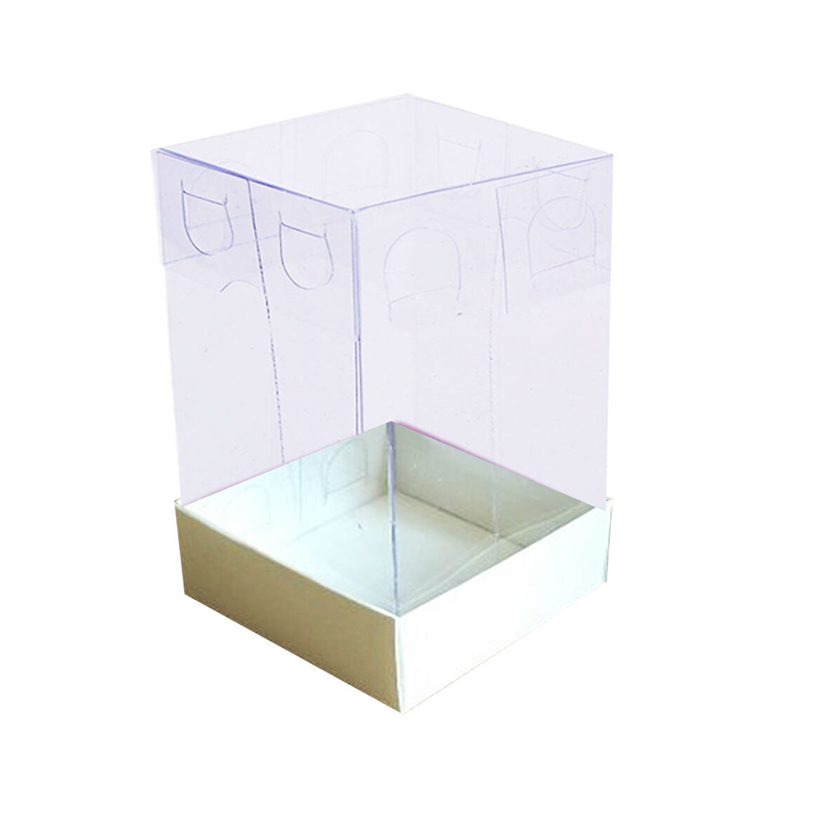 Asetat Kutu Altı Karton 5X5X8 CM (50 Adet)  Krem