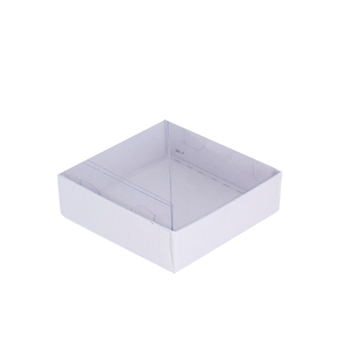 Asetat Kutu Altı Karton 7X7X2.2 CM (50 Adet)  Beyaz