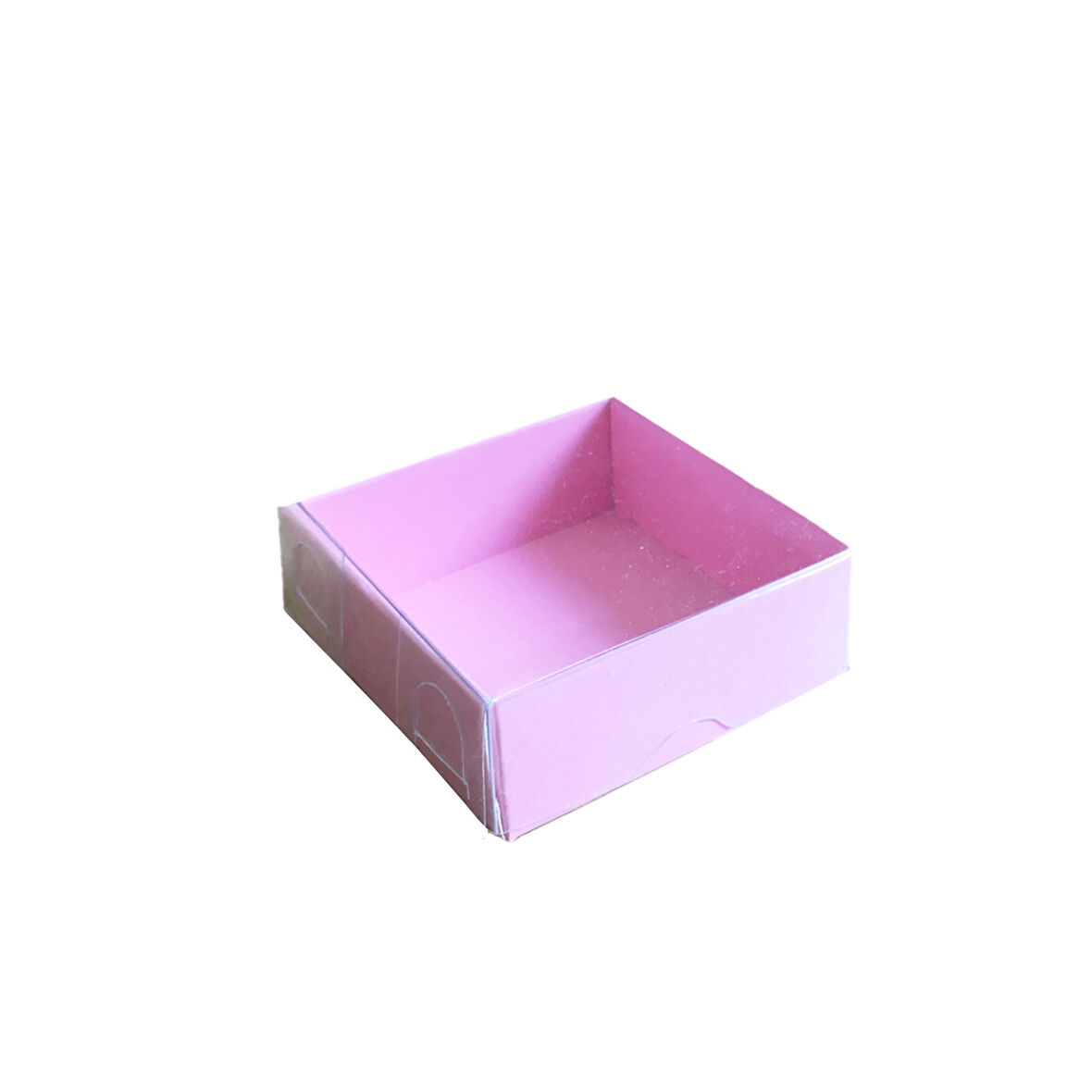 Asetat Kutu Altı Karton 5X5X2,2 CM (50 Adet)  Pembe