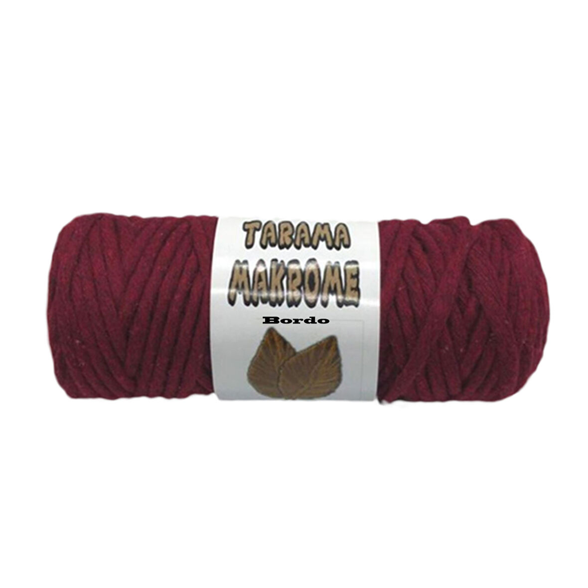 Taranabilir Makrome İpi Taranan Makrame Pamuk İpliği 5 MM 250 GR  Bordo