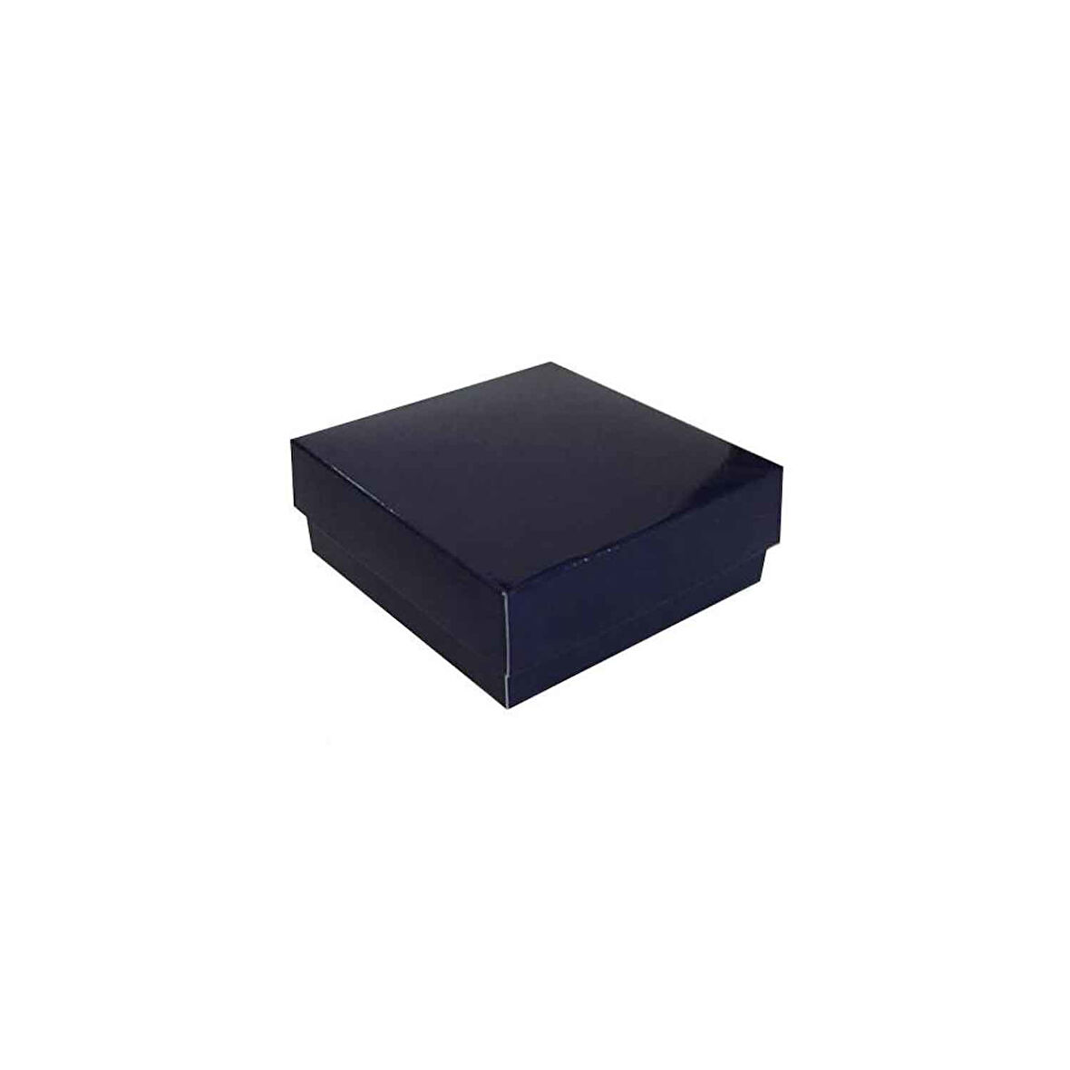 Komple Karton Kutu Düz Renk 7X7X2.2 CM (25 Adet)  Lacivert