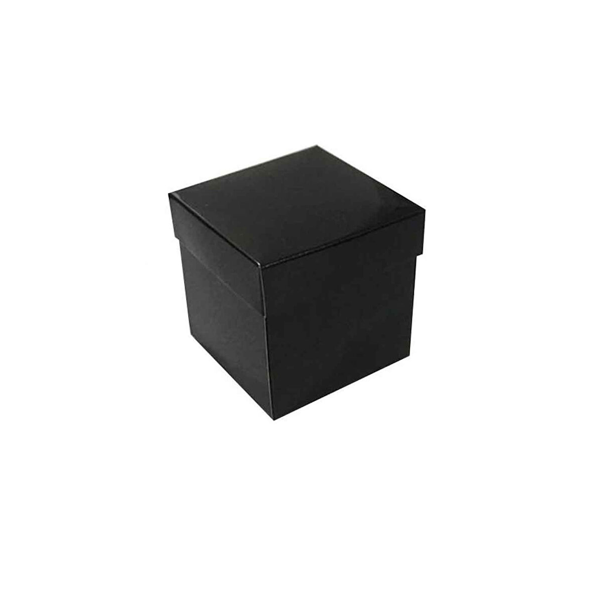 Komple Karton Kutu Düz Renk 7X7X7 CM (25 Adet)  Siyah