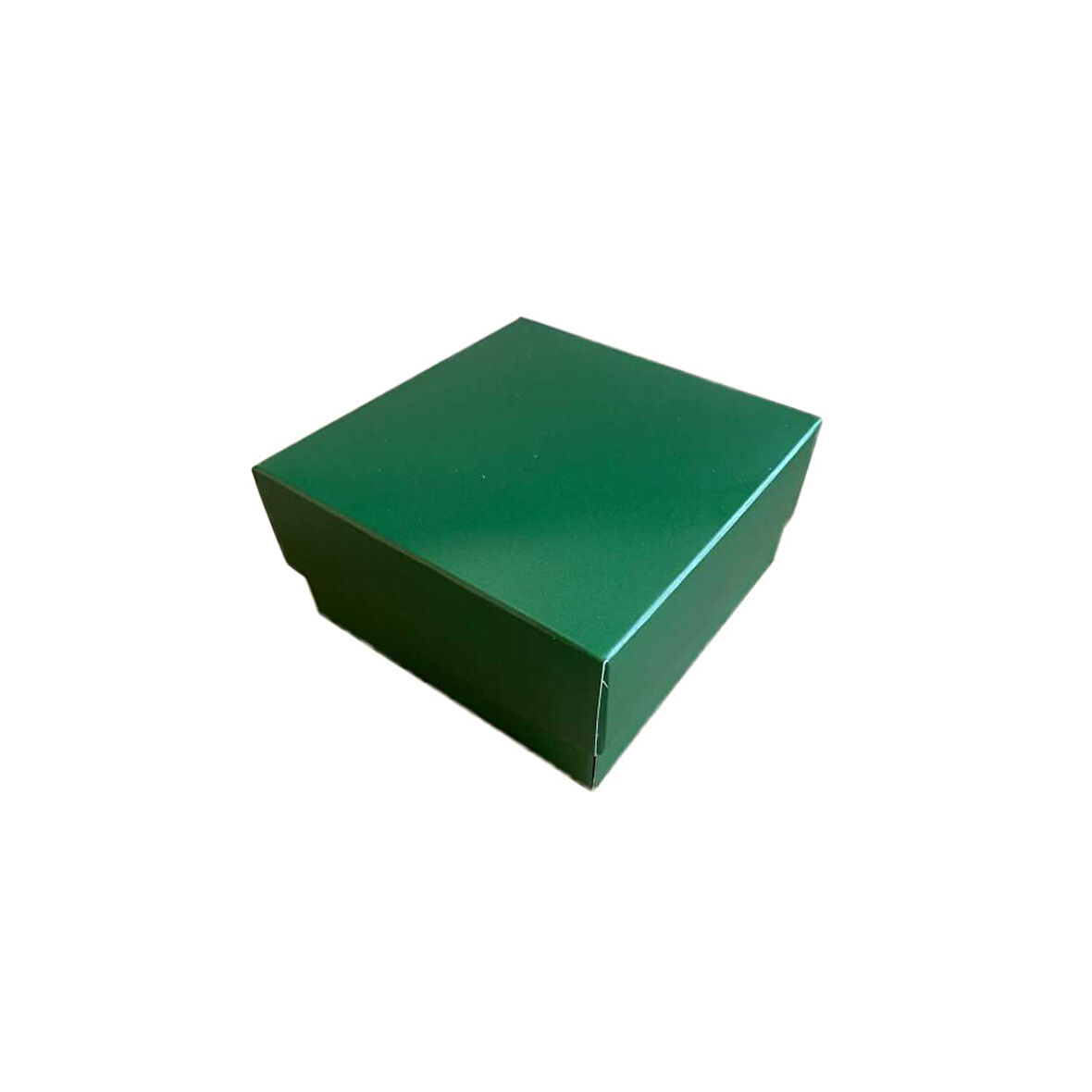 Komple Karton Kutu Düz Renk 10X10x5 CM  (25 Adet)  Yeşil