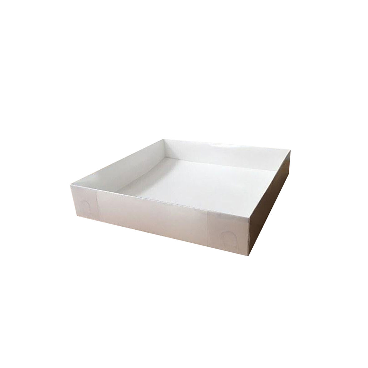 Asetat Kapaklı Karton Kutu Havlu Kutusu 25X25X5 CM (10 Adet)  Beyaz