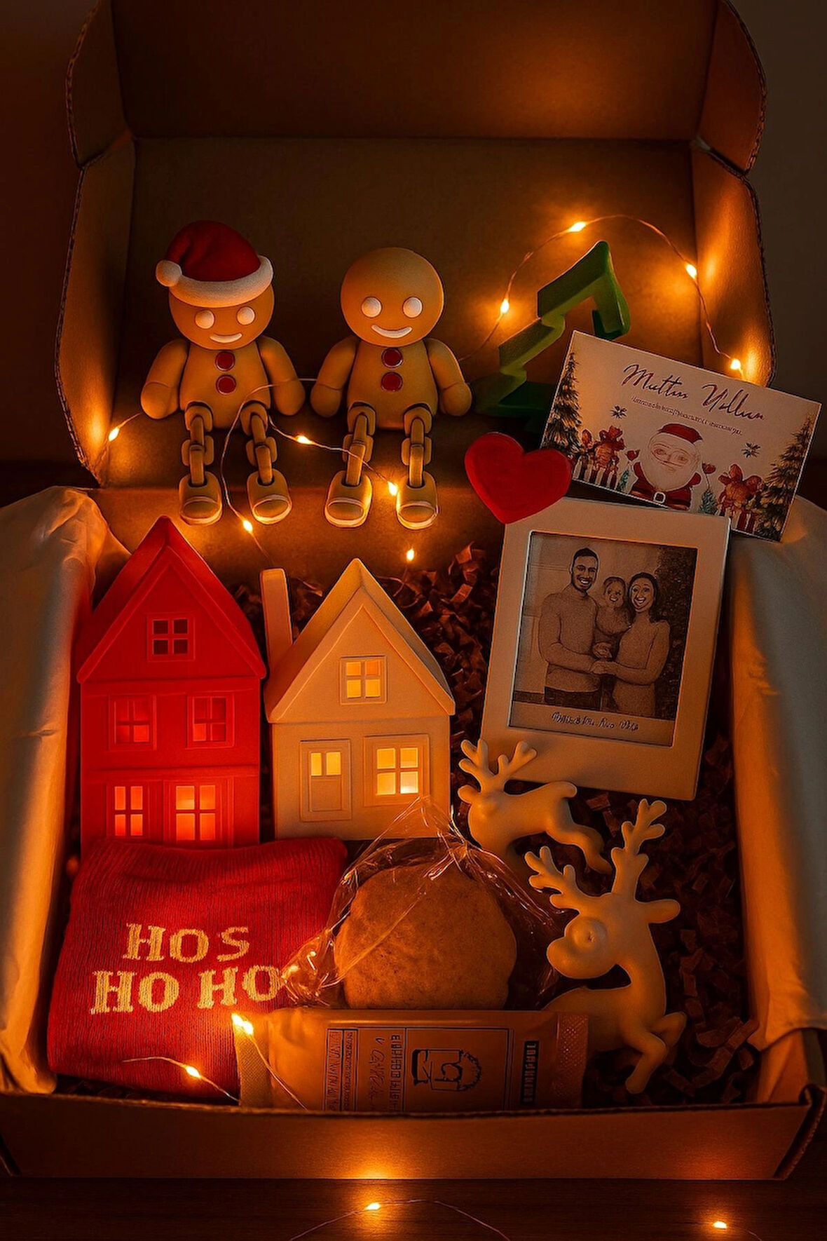 14 Parça Yılbaşı Hediye Kutusu Noel Temalı Dekoratif Set Yılbaşı Süsleri Yeni Yıl Hediyesi