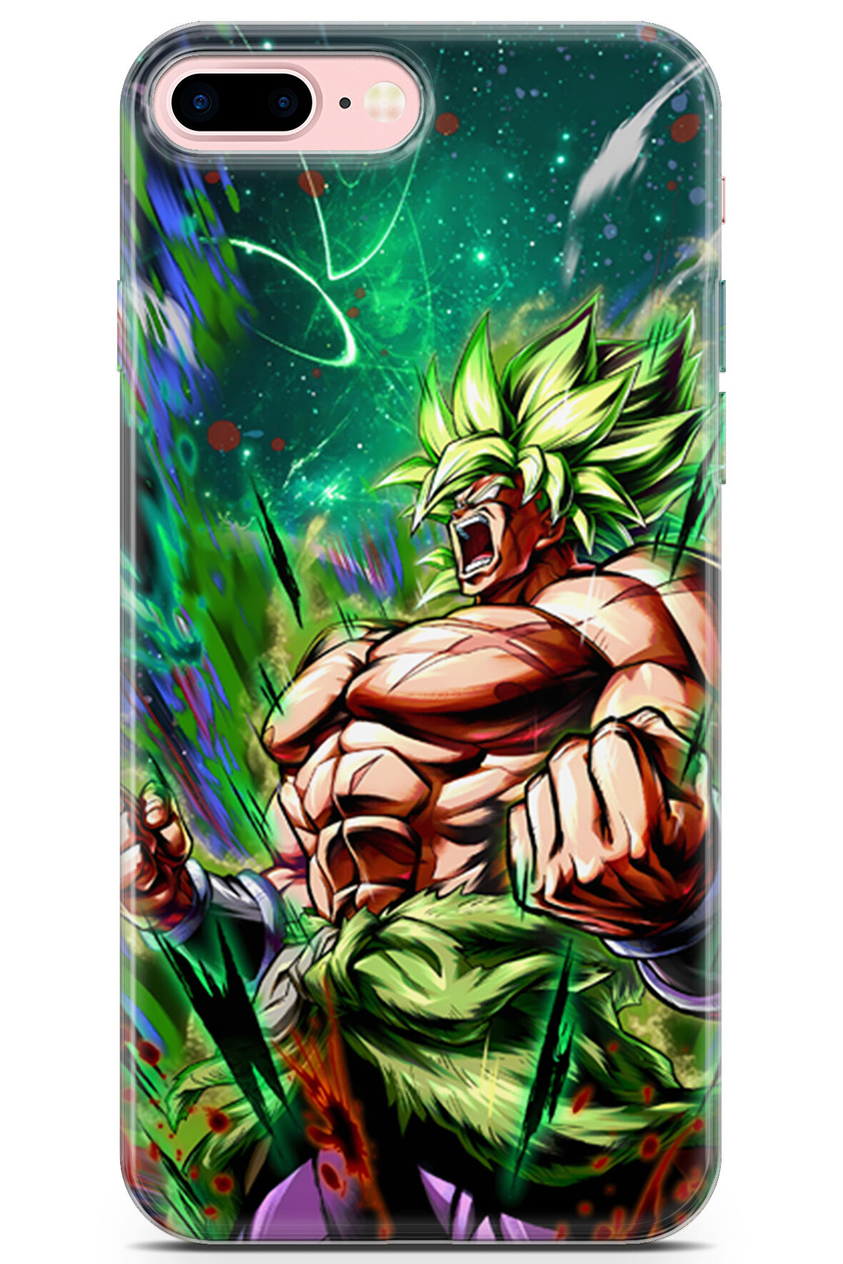 Apple iPhone 7 Plus uyumlu Anime 3 Koruma Saiyan Rage Dragon Ball