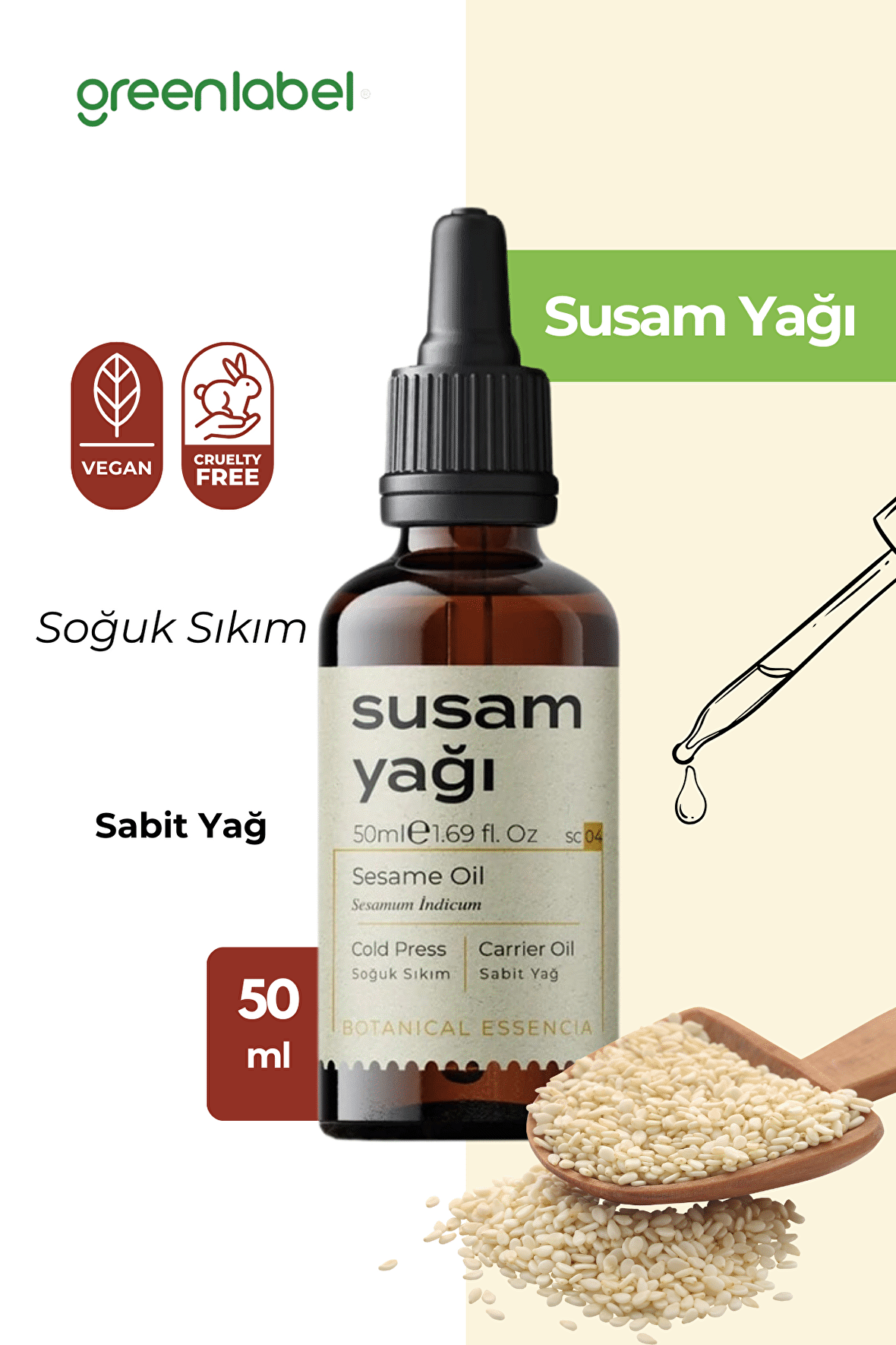 Greenlabel Susam Yağı 50ml