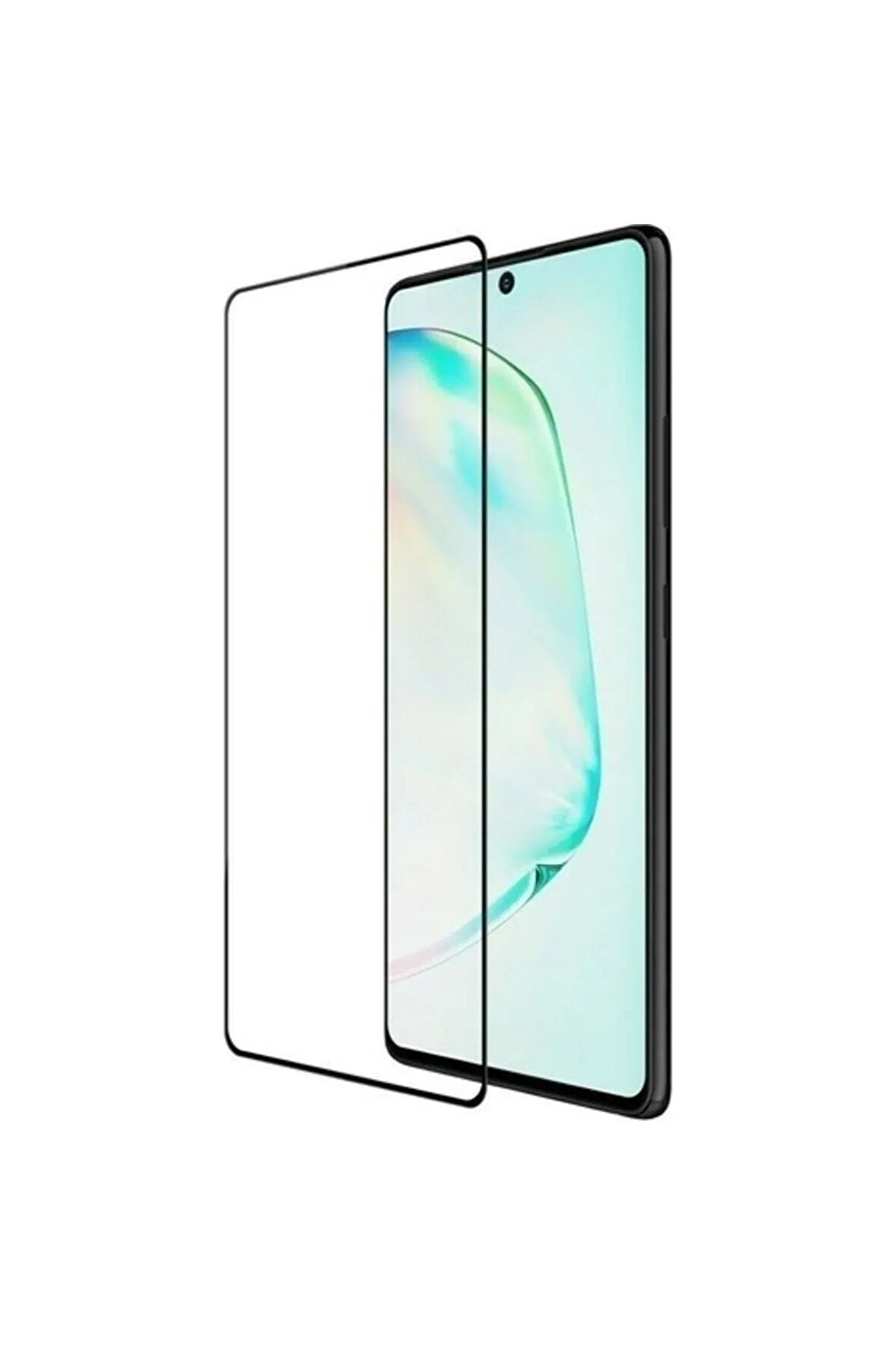 Samsung Galaxy A71 Için Kenarı Kırılmaya Dayanıklı 5d Cam Ekran Koruyucu Siyah