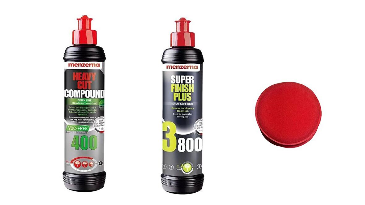 MENZERNA 400 GREEN-3800 KALIN PASTA HARE CİLA SETİ  250 ML UYGULAMA PEDİ HEDİYE