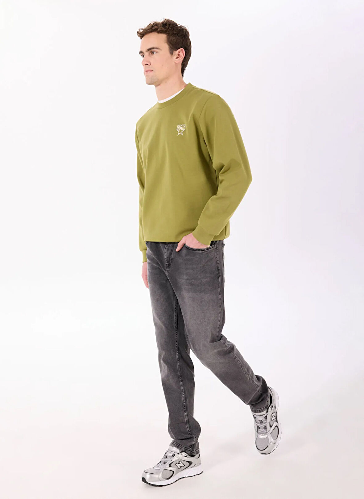 Sseinse Normal Bel Normal Paça Slim Fit Antrasit Erkek Denim Pantolon PJI1323SS