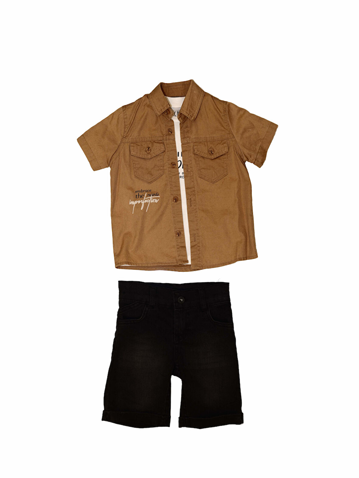 2551 ŞORT T-SHİRT GÖMLEK TAKIM