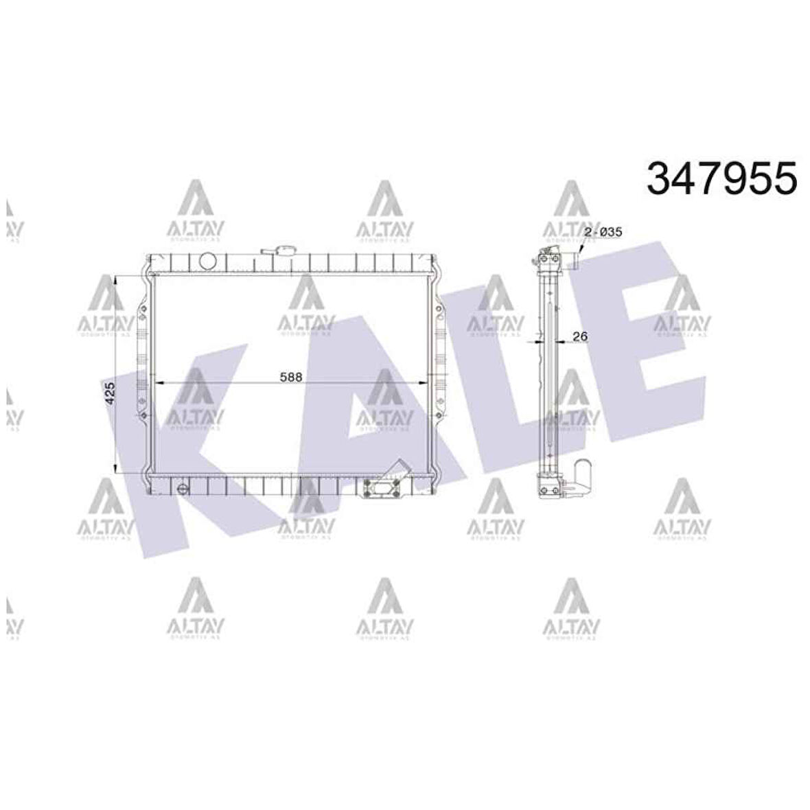 RADYATÖR SU L-200 86-96 26mm M-T BRAZING 4X4