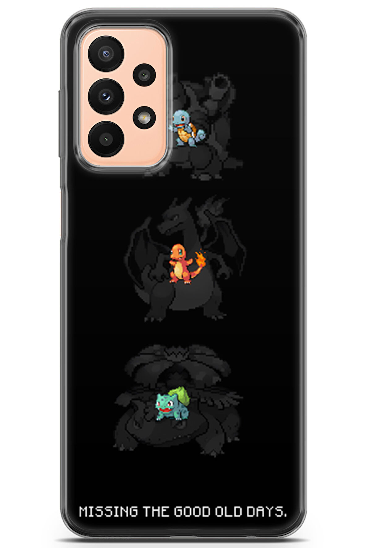 Samsung Galaxy A23 4G uyumlu Pokemon 37 Baskılı Telefon Kabı Charmander Bulbasaur Squirtle