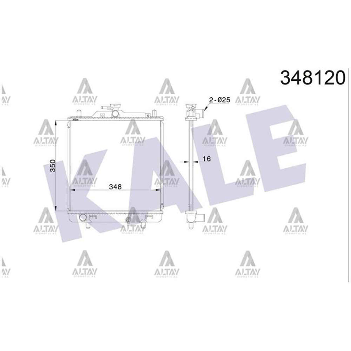 RADYATÖR SU CARRY 98-01 1.3 16mm M-T BRAZING