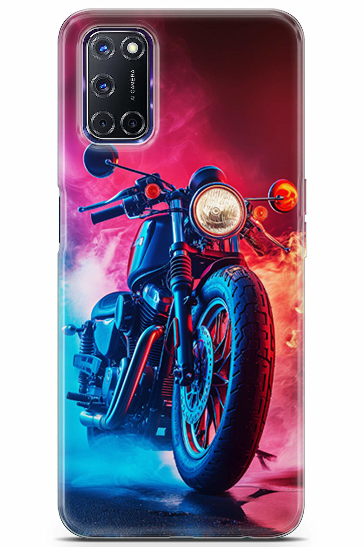 Oppo A72 uyumlu Otomoto 18 Fit Baskılı Geve Motorsiklet