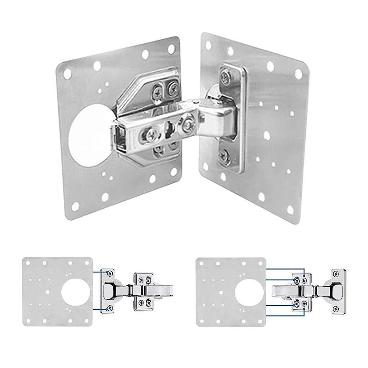 Delikli Mobilya Menteşe Plakası - Tamir ve Destek Kiti
