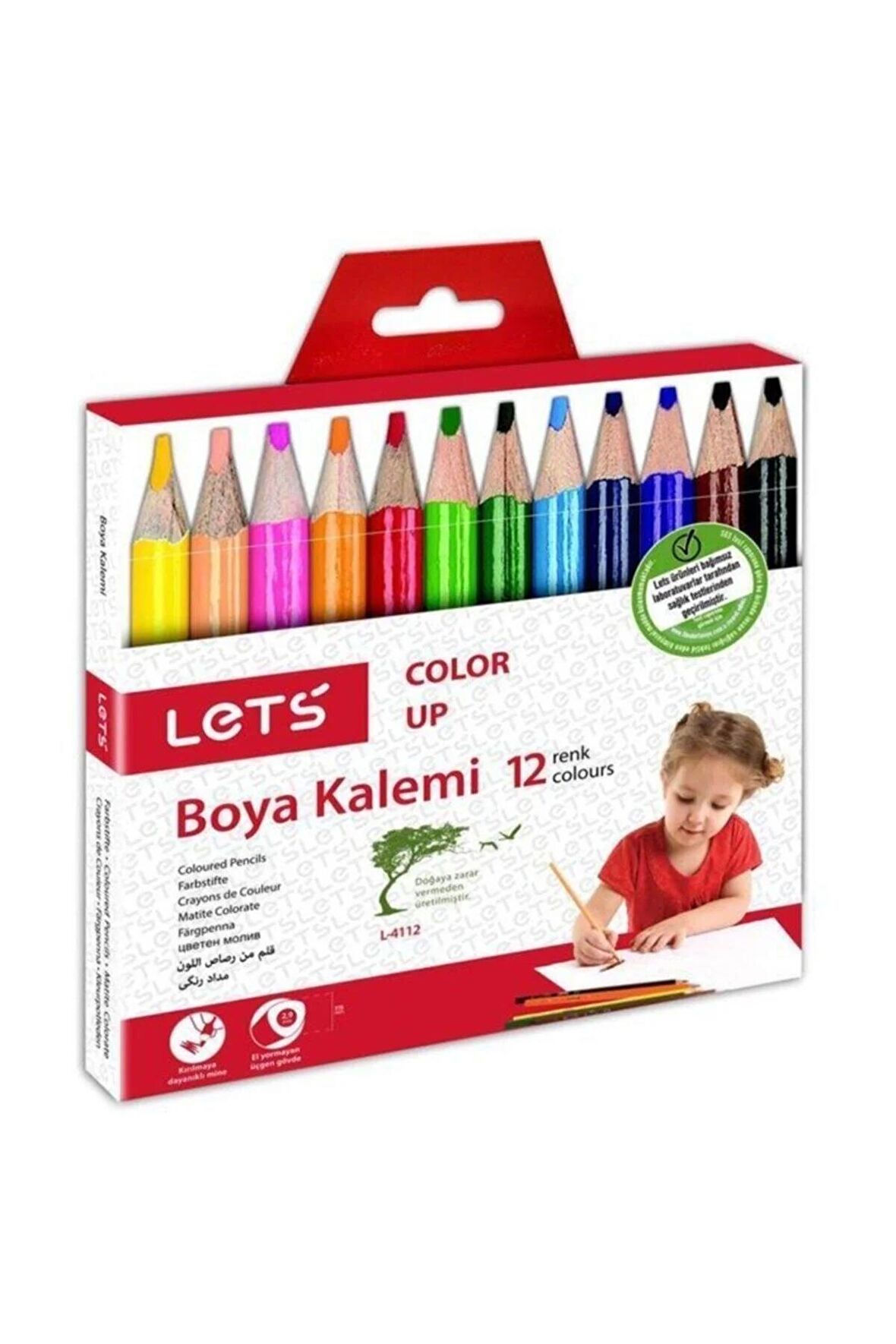 12 Renk Yarım Boy Boya Kalemi L-4112