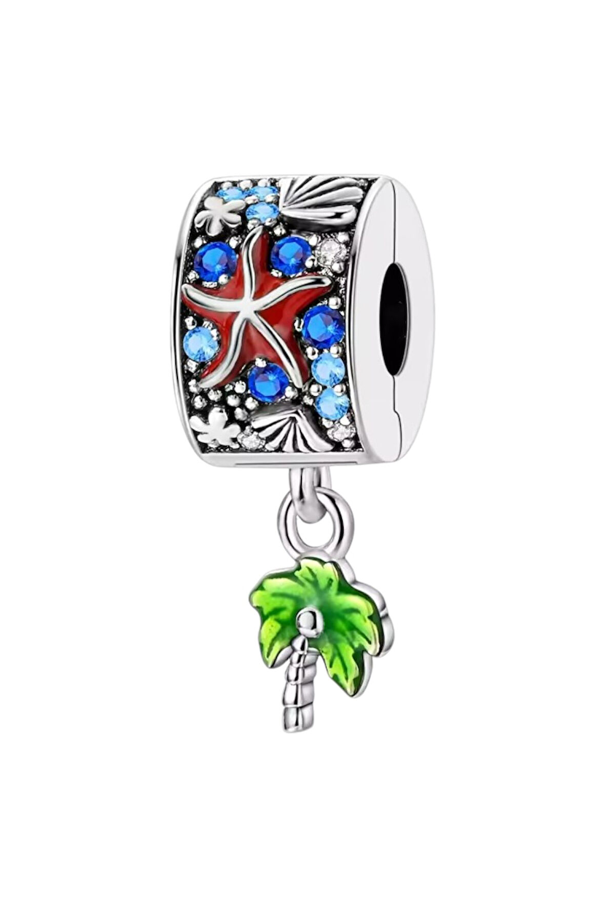 Ada Tatili Klips Charm | 925 Ayar Gümüş